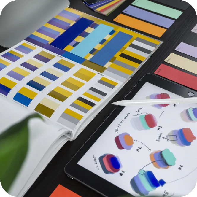 Branding process color palettes